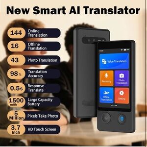 Smart AI Translator Device with Touch Screen